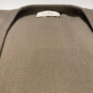 CHLOE 100% Cashmere Scoop Neck Sweater Camel